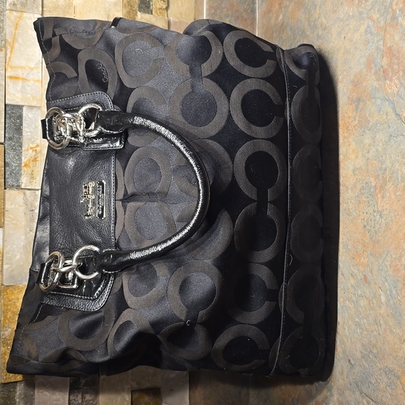 Coach Black and Gray Patterned Tote Bag - Picture 1 of 6